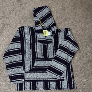 Iguana Jack Baja Purple Beach Surfer Unisex Hoodie Pullover NWT